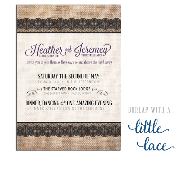 Burlap and Lace